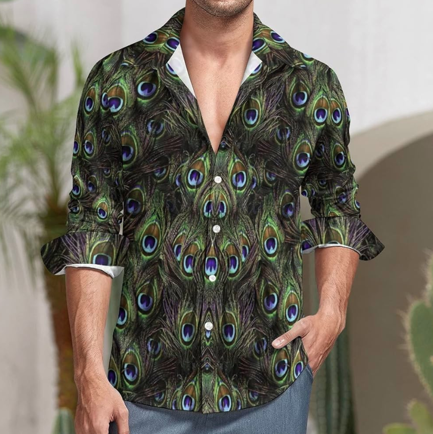 How to style peacock pattern shirt