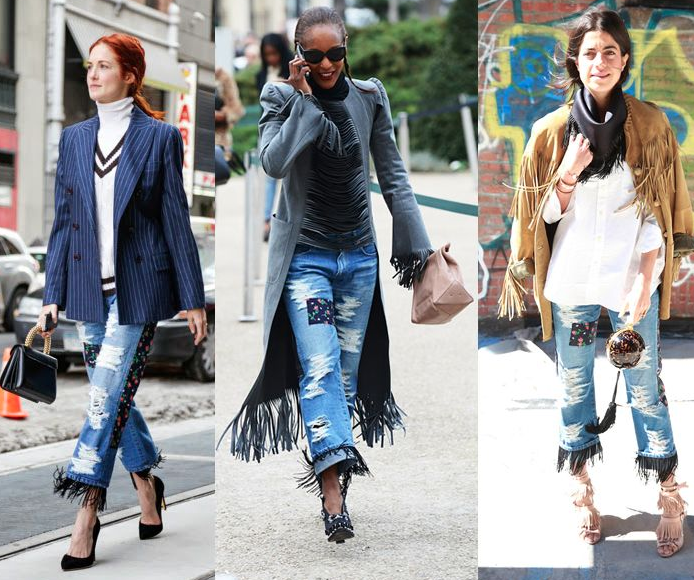 How to style a patchwork jeans