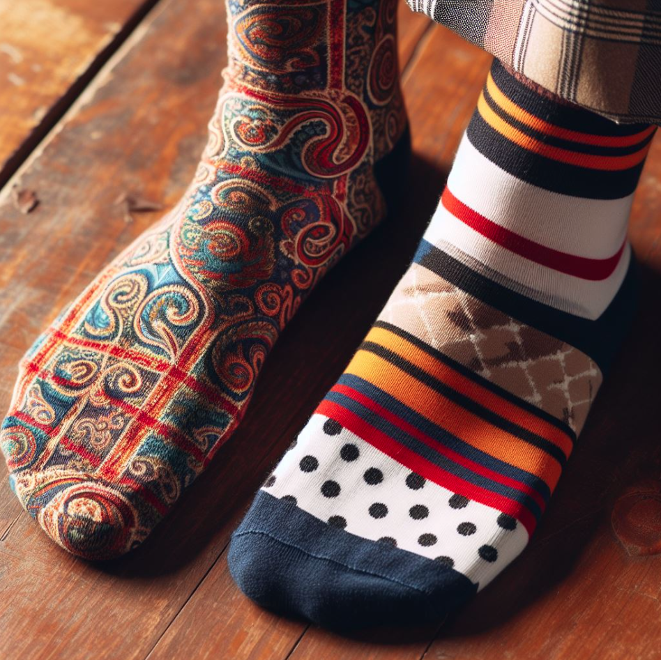How to style mismatched socks