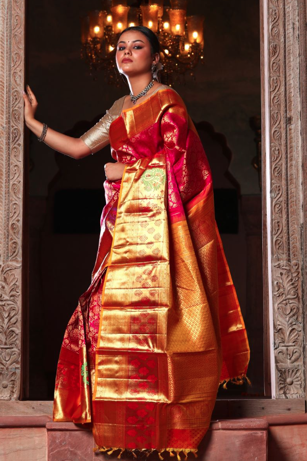 How to style kanjivaram saree